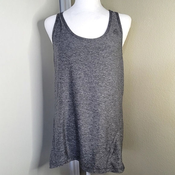 Reebok, Pullover, Twist Back Tank Top, Womens Size Medium, Metallic/Grey - Picture 1 of 6